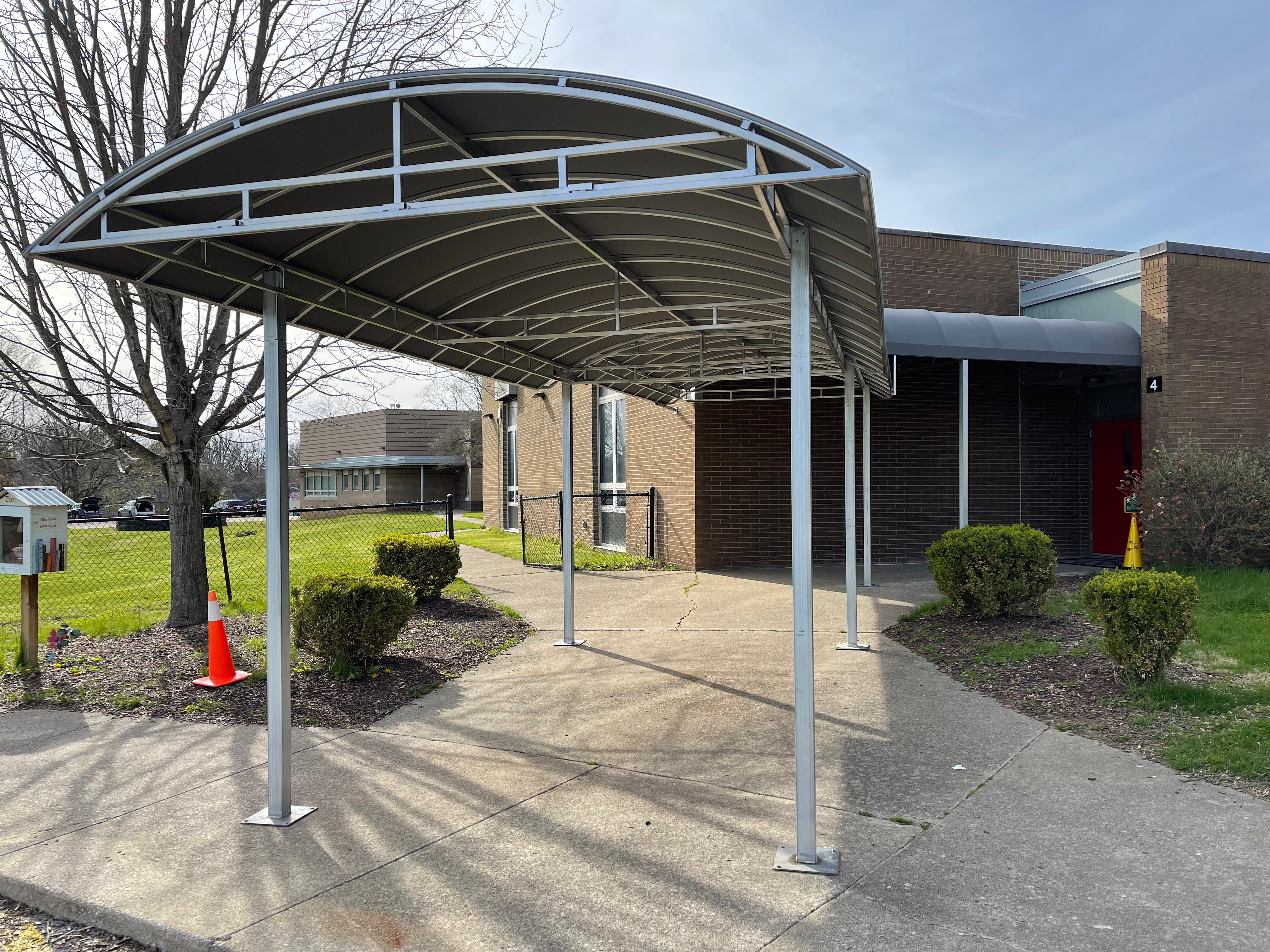 Large Covered Entry for JCPS Dunn Elementary School in Louisville, Kentucky